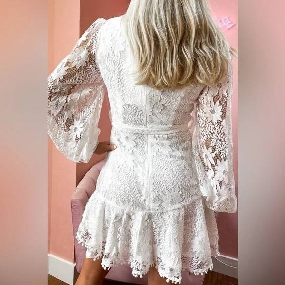 saints and secrets white lace dress Saints + Secrets - Saints & Secrets White Lace Dress